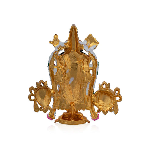 Giri Balaji Murti With Shank Chakra | Multicolour Stone Balaji Idol